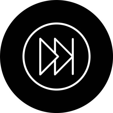 Hızlı İleri Satır Tersine Döndürülmüş Simge