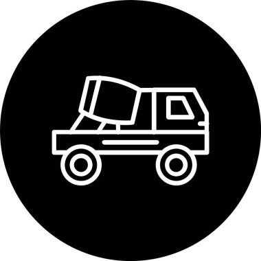 Beton Karıştırma Satırı Tersine Çevrilmiş Simge