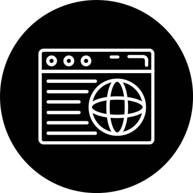 Web Tarayıcı Satırı Tersine Çevrilmiş Simge