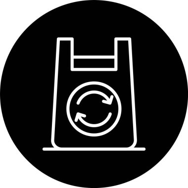 Plastik Torba Satırı Tersine Çevrilmiş Simge