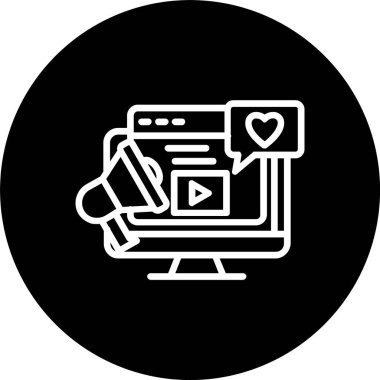 Web Pazarlama Satırı Tersine Çevrilmiş Simge