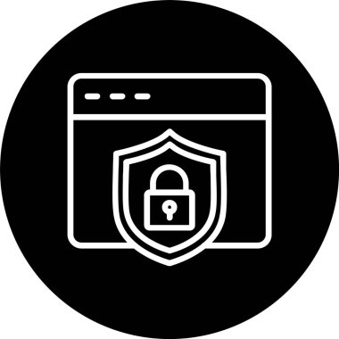 Web Güvenlik Hattı Tersine Çevrilmiş Simge