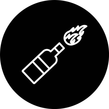 Molotof Kokteyl Satırı Tersine Döndürülmüş Simge