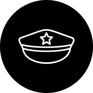 Polis Şapkası Satırı Tersine Çevrilmiş Simge