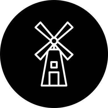 Yel Değirmeni Çizgisi Ters Döndürülmüş Simge