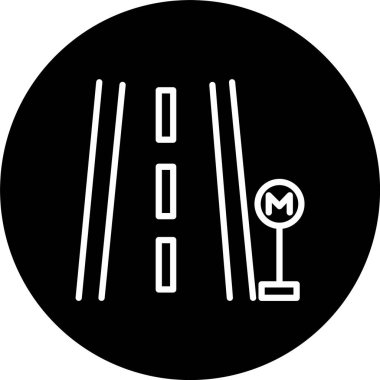 Metro İstasyonu Satırı Tersine Çevrilmiş Simge