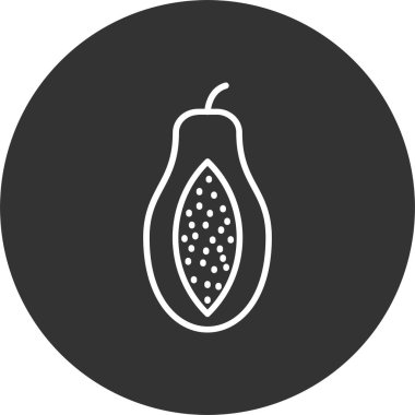 Papaya Çizgisi Tersine Çevrilmiş Simge