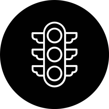 Trafik Işığı Satırı Tersine Çevrilmiş Simge