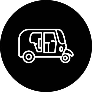 Rickshaw Satırı Tersine Çevrilmiş Simge