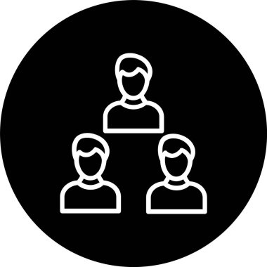 Takım Çalışması Satırı Tersine Çevrilmiş Simge