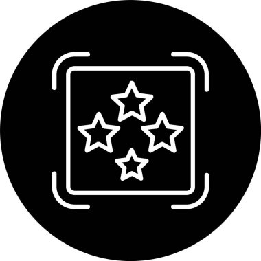 Dört Yıldız Çizgisi Tersine Çevrilmiş Simge