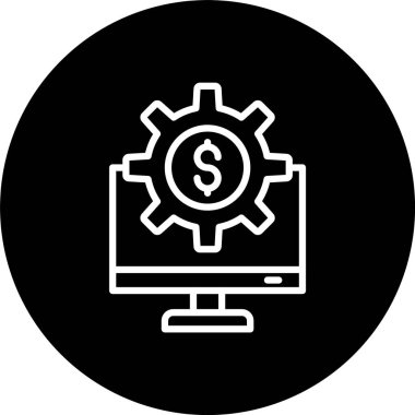 Çevrimiçi Para Hattı Tersine Çevrimiçi Para Çizgisi Simgesi