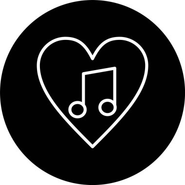 Favori Müzik Satırı Ters Döndürülmüş Simge