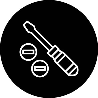 Tornavida Satırı Tersine Çevrilmiş Simge