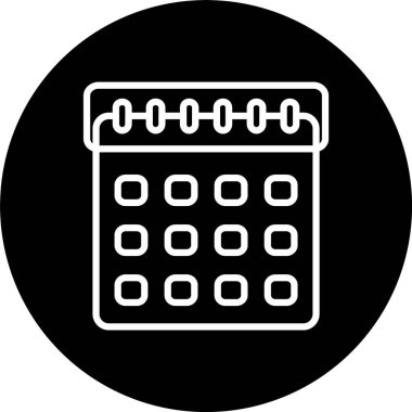 Calander Satırı Tersine Çevrilmiş Simge