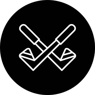 Golf Çubuğu Satırı Tersine Döndürülmüş Simge