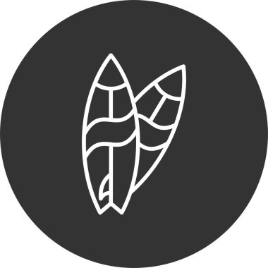 Sörf tahtası Satırı Tersine Çevrilmiş Simge