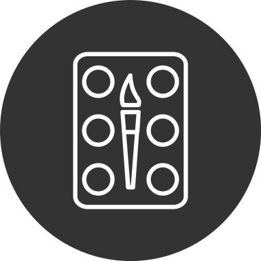 Suluboya Satırı Tersine Çevrilmiş Simge