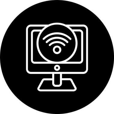 Kablosuz Sinyal Satırı Tersine Çevrilmiş Simge