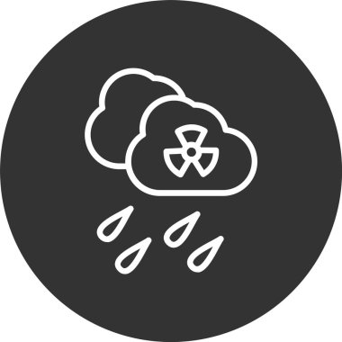 Asit Yağmuru Çizgisi Tersine Çevrilmiş Simge