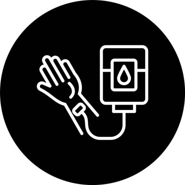 Kan Bağışı Çizgisi Tersine Çevrilmiş Simge