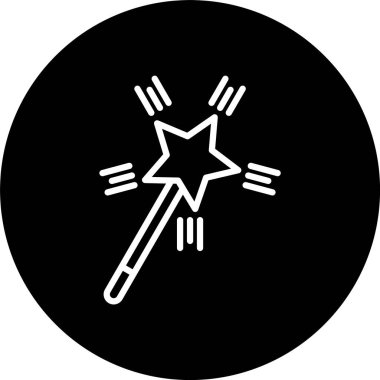 Sihirli Değnek Çizgisi Tersine Çevrilmiş Simge