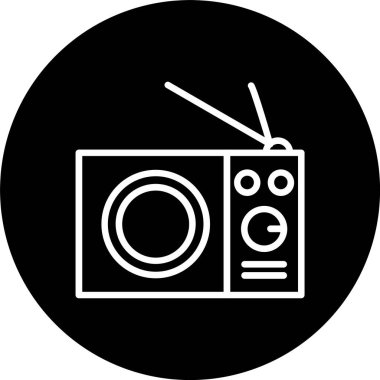 Radyo Satırı Tersine Çevrilmiş Simge