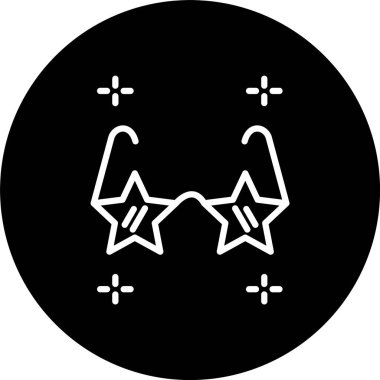 Yıldız Gözlüğü Çizgisi Tersine Çevrilmiş Simge