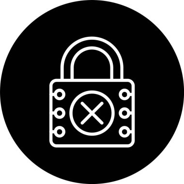 Asma kilit Satırı Tersine Çevrilmiş Simge