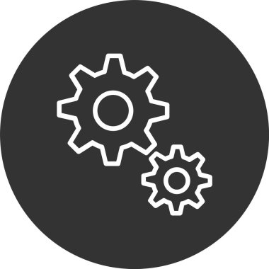 Dişliler Çizgisi Tersine Döndürülmüş Simge