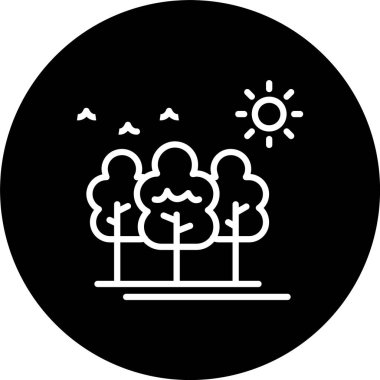 Orman Satırı Tersine Çevrilmiş Simge