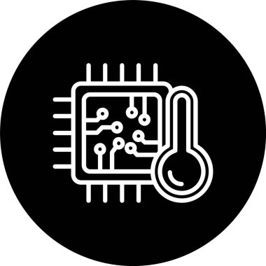 İşlemci Tempreture Line Ters Simge