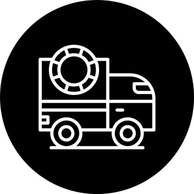 Van Line Inverted Icon clipart