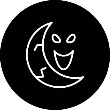 Yarım Ay Çizgisi Tersine Çevrilmiş Simge