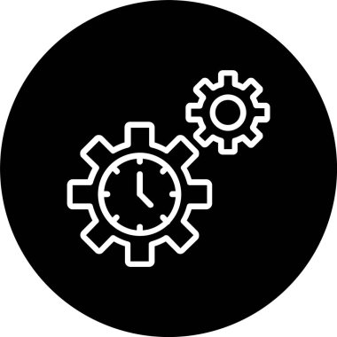 Zaman Yönetimi Satırı Tersine Çevrilmiş Simge