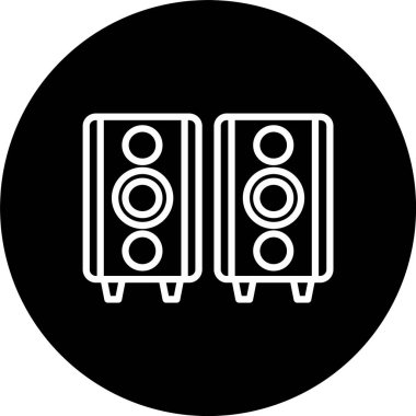 Hoparlör Satırı Ters Döndürülmüş Simge