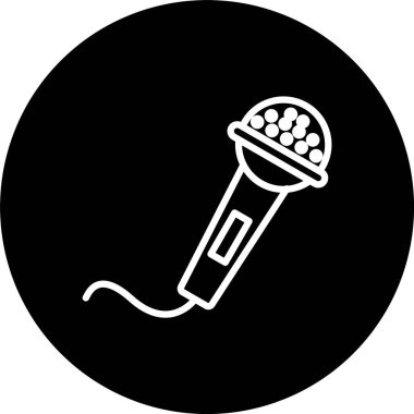 Mikrofon Hattı Tersine Çevrilmiş Simge