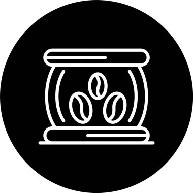 Kahve Fasulyesi Satırı Tersine Çevrilmiş Simge