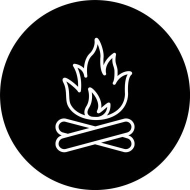 Şenlik ateşi Satırı Tersine Çevrilmiş Simge