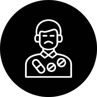 Uyuşturucu Bağımlılığı Satırı Tersine Çevrilmiş Simge