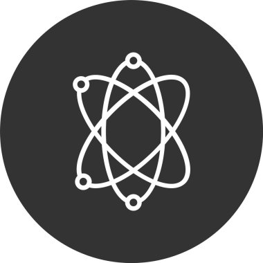 Atom Enerjisi Hattı Tersine Çevrilmiş Simge