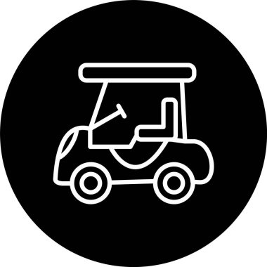 Golf Otomobil Hattı Tersine Çevrilmiş Simge