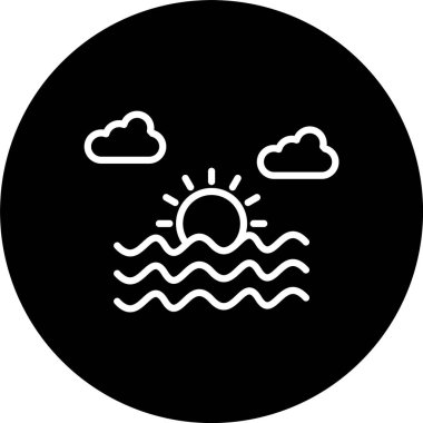 Günbatımı Satır Tersine Döndürülmüş Simge