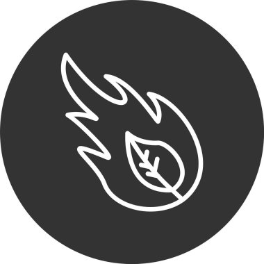 Orman Ateş Hattı Tersine Çevrilmiş Simge