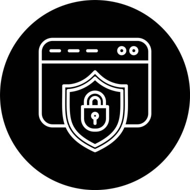 İnternet Güvenlik Hattı Tersine Çevrilmiş Simge