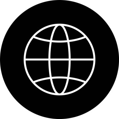 Web Globe Satırı Tersine Çevrilmiş Simge