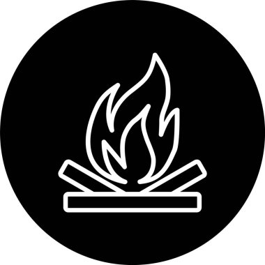 Şenlik ateşi Satırı Tersine Çevrilmiş Simge