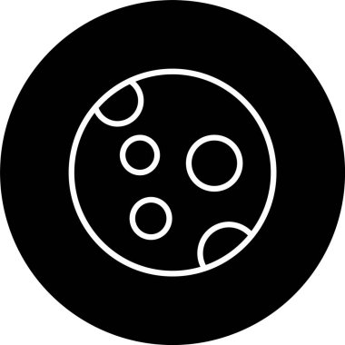 Ay Yüzey Çizgisi Tersine Çevrilmiş Simge