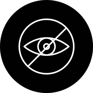 Gözler Çizgisi Tersine Çevrilmiş Simgeyi Kapat