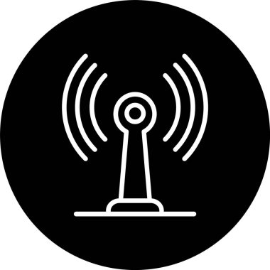 Radyo Anten Hattı Tersine Çevrilmiş Simge